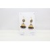 Earrings Enamel Jhumki Dangle Sterling Silver 925 Onyx Bead Traditional E287